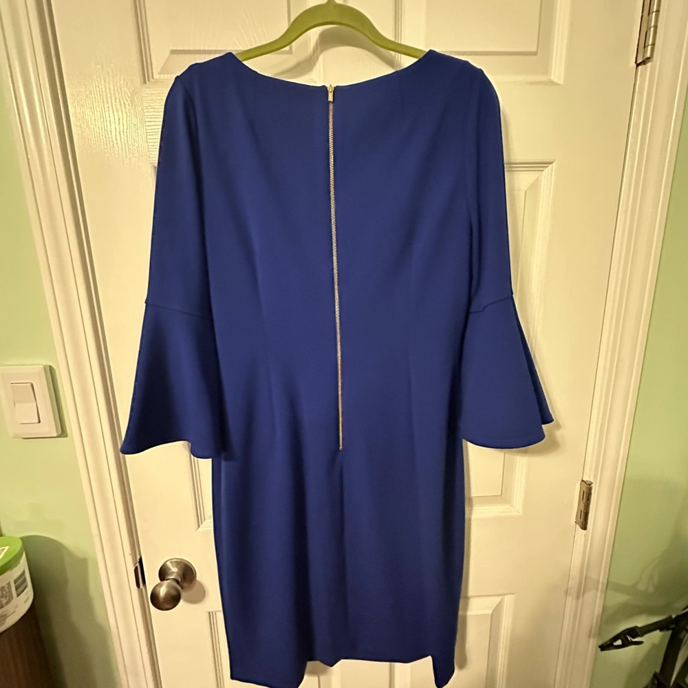 Calvin Klein Royal Blue Long Sleeve Dress - Picture 2 of 5